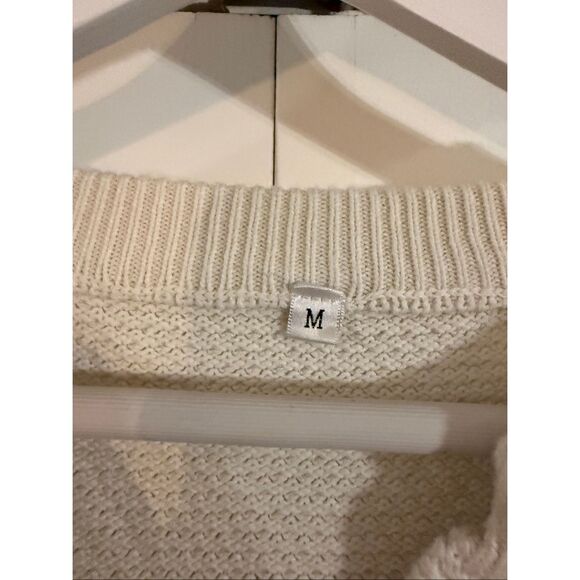 Amazon 100% cotton waffle knit Henley striped pullover M - Picture 3 of 9